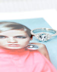 bena jewelry sky blue and diamond engagement ring cusotm made in montreal on mutli color background