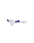 DIAMOND & SAPPHIRE WEDDING BAND | White Gold