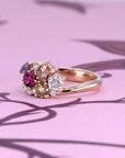 AVALANCHE ORANGY RED SAPPHIRE, DIAMOND & GARNET | Rose Gold