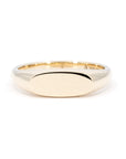 SIGNET & ORGANIC WEDDING BAND | Yellow Gold