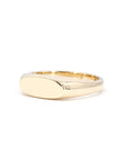 SIGNET & ORGANIC WEDDING BAND | Yellow Gold