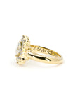 SOLEIL RING 1ct ROUND & 12 GEMS| Yellow Gold