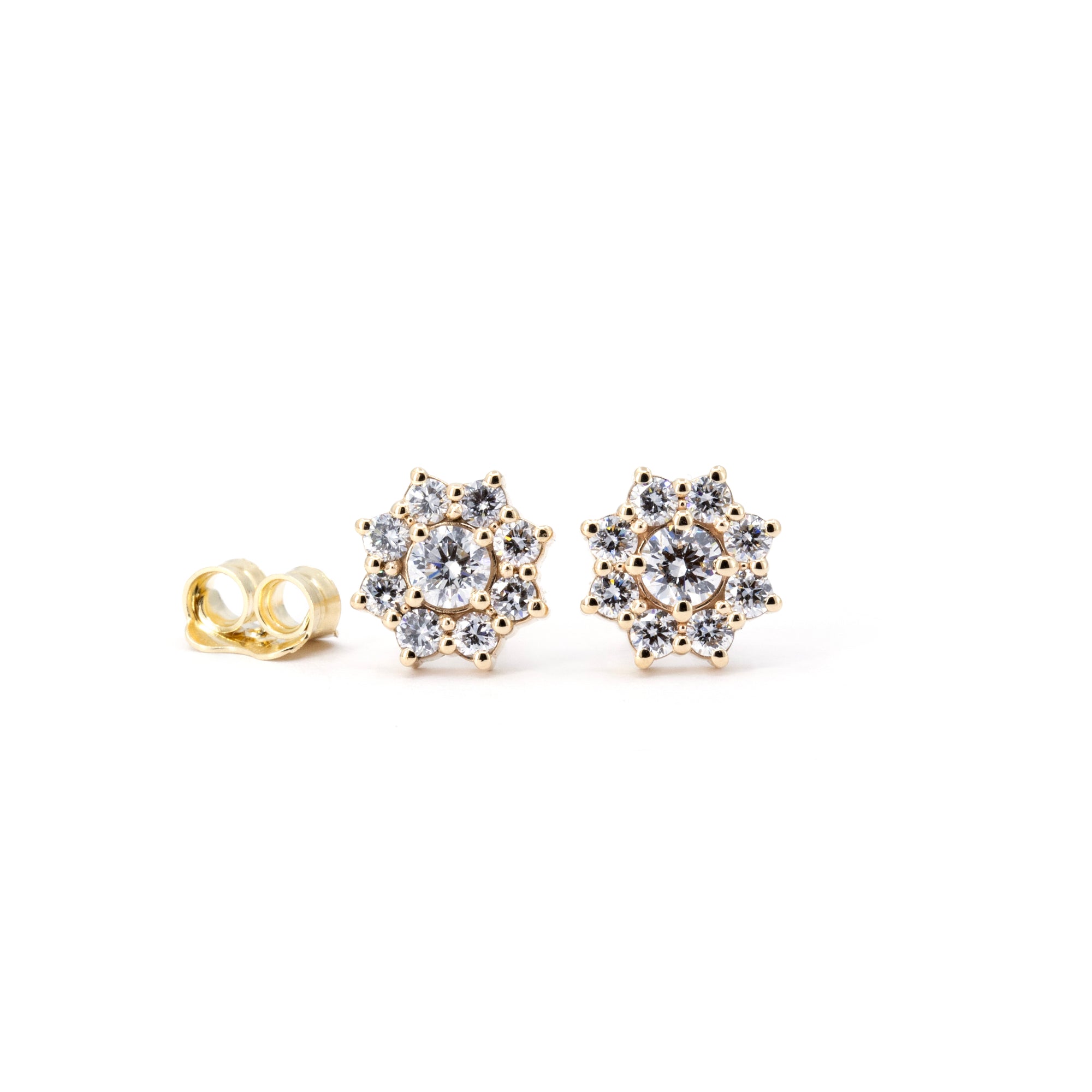 SOLEIL DIAMOND STUDS EARRINGS | Yellow Gold
