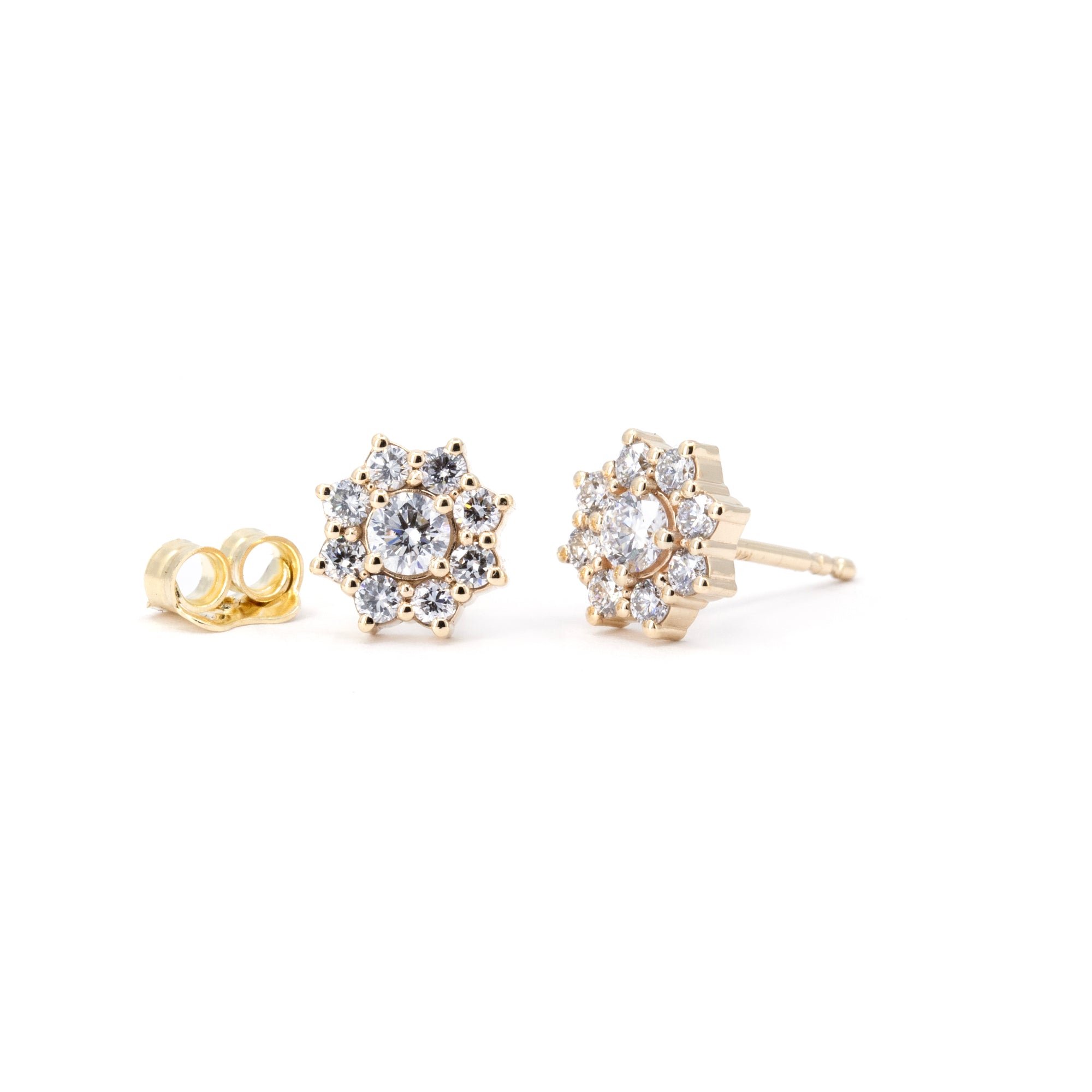 SOLEIL DIAMOND STUDS EARRINGS | Yellow Gold