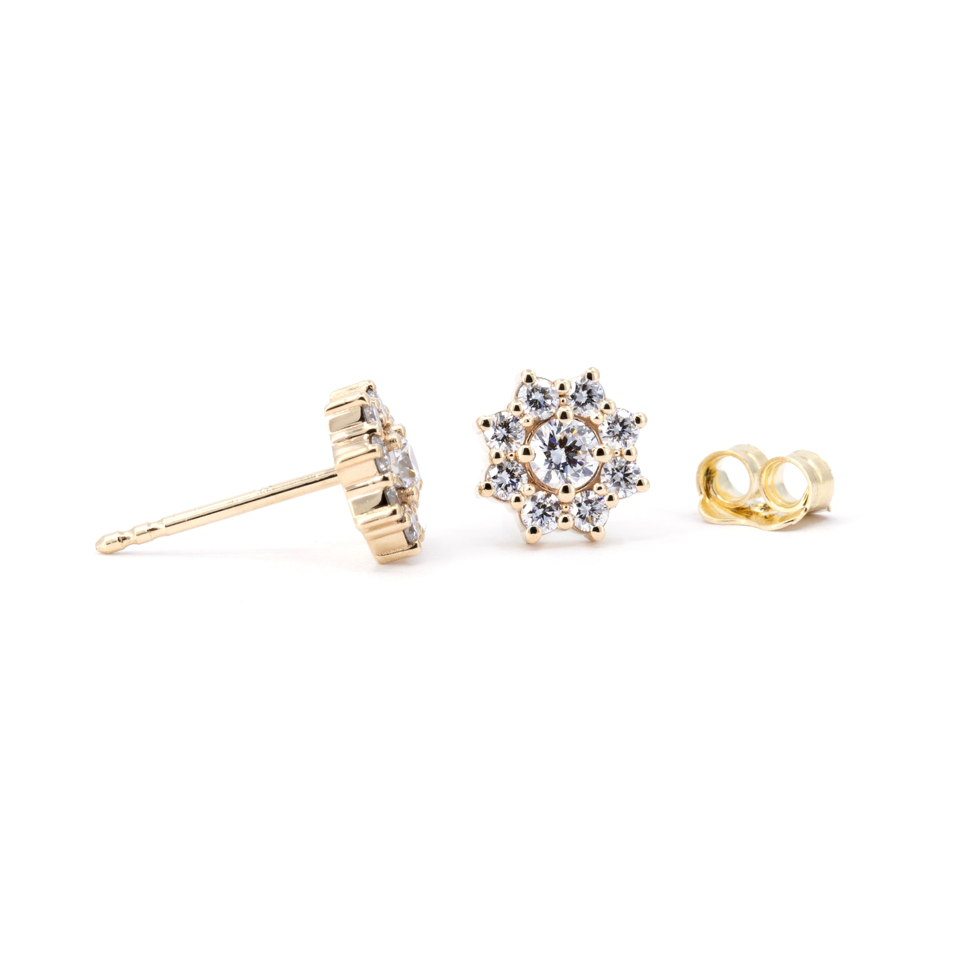SOLEIL DIAMOND STUDS EARRINGS | Yellow Gold