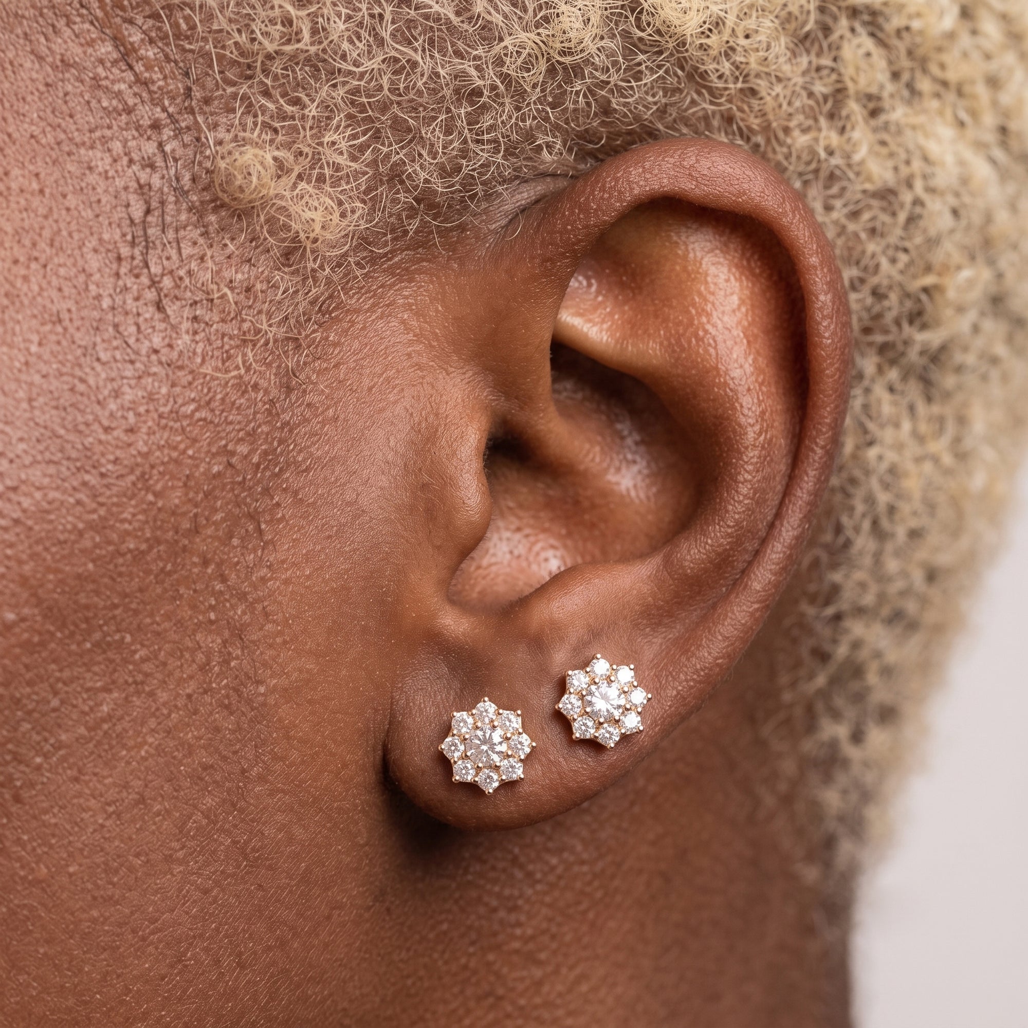 SOLEIL DIAMOND STUDS EARRINGS | Yellow Gold