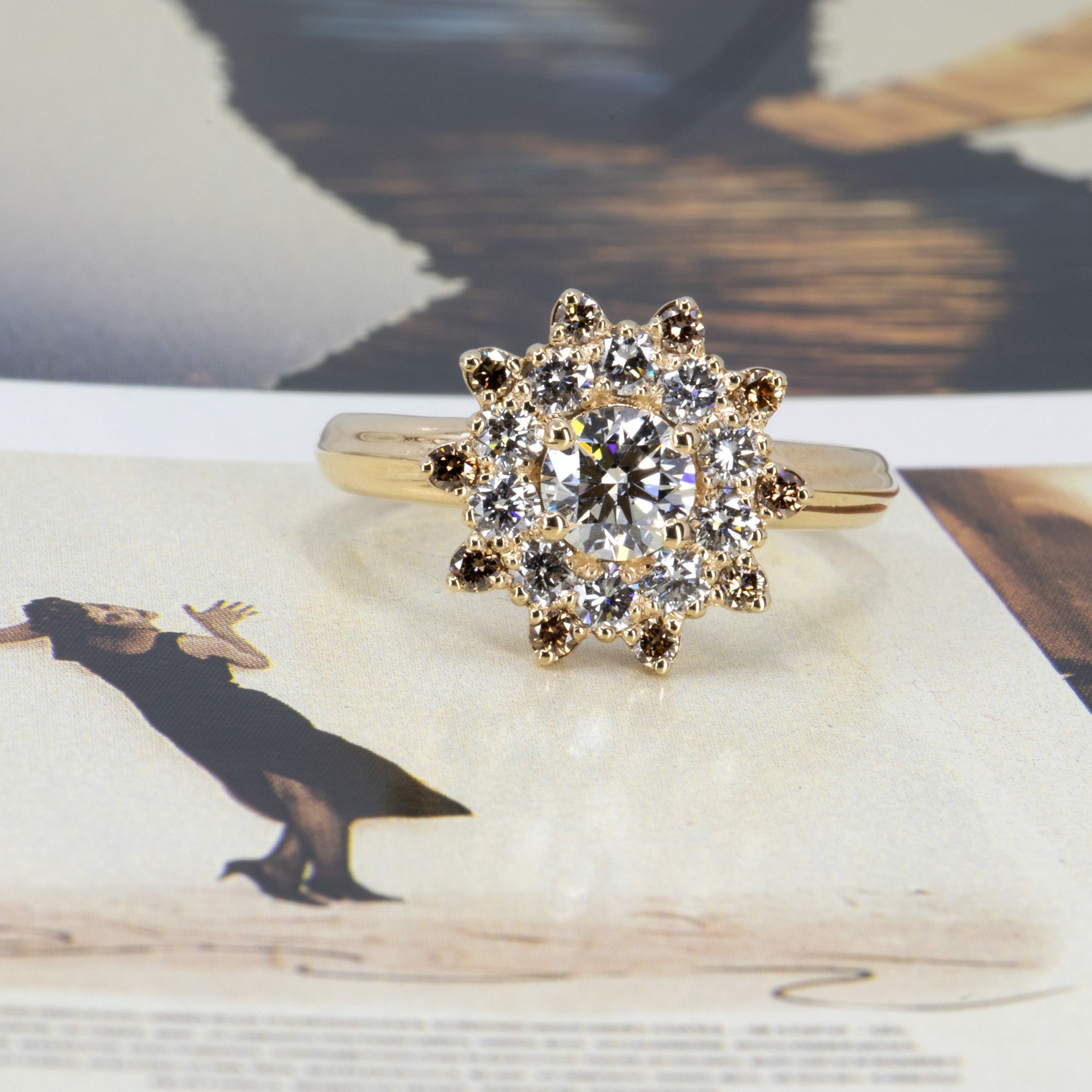 SOLEIL DIAMOND GOLDEN DROP | Yellow Gold Ring