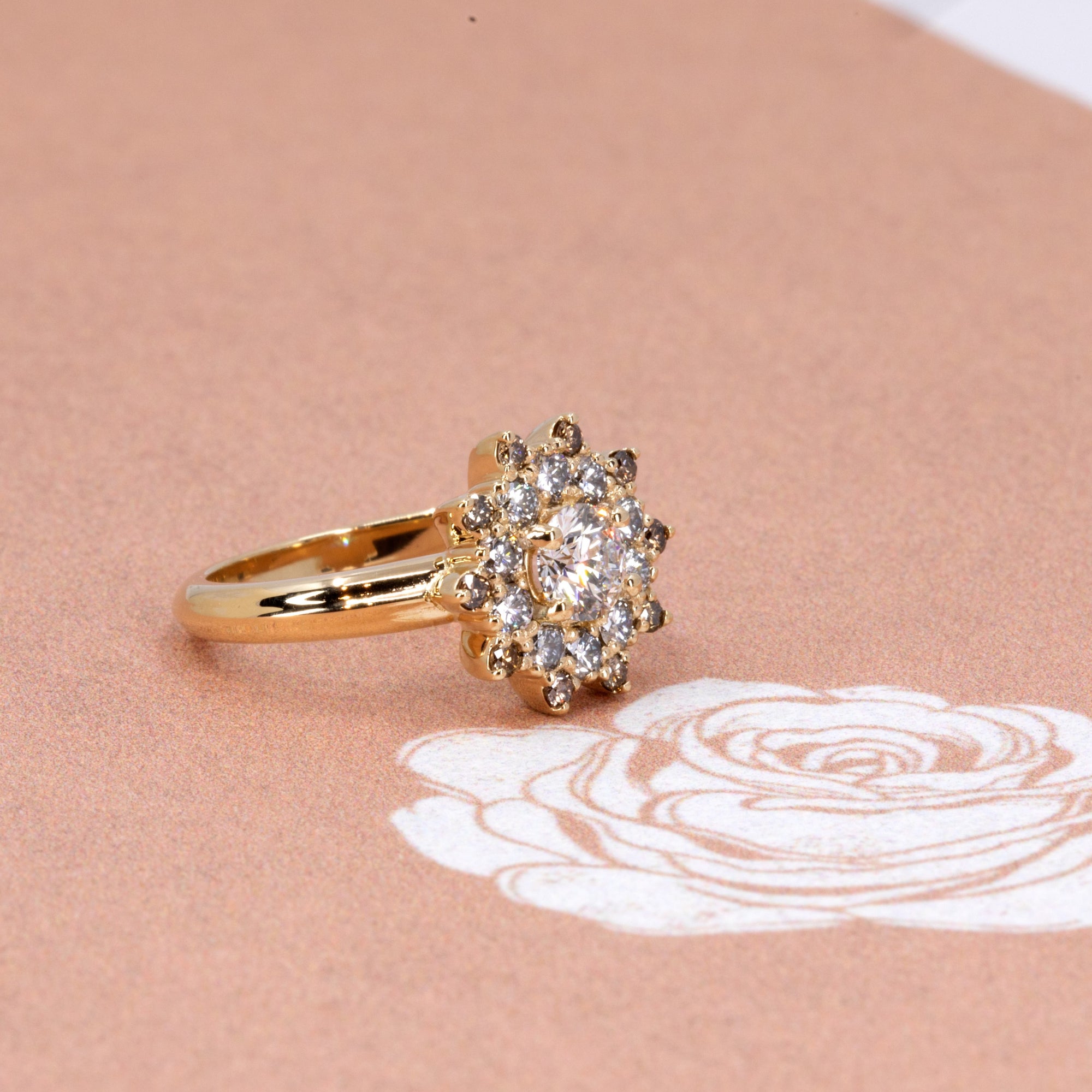 SOLEIL DIAMOND GOLDEN DROP | Yellow Gold Ring