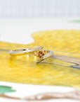 Golden Sapphire Yellow Gold Kink Ring