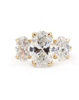 TRILOGY OVAL SHAPE DIAMOND RING | Yellow Gold