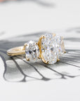 TRILOGY OVAL SHAPE DIAMOND RING | Yellow Gold