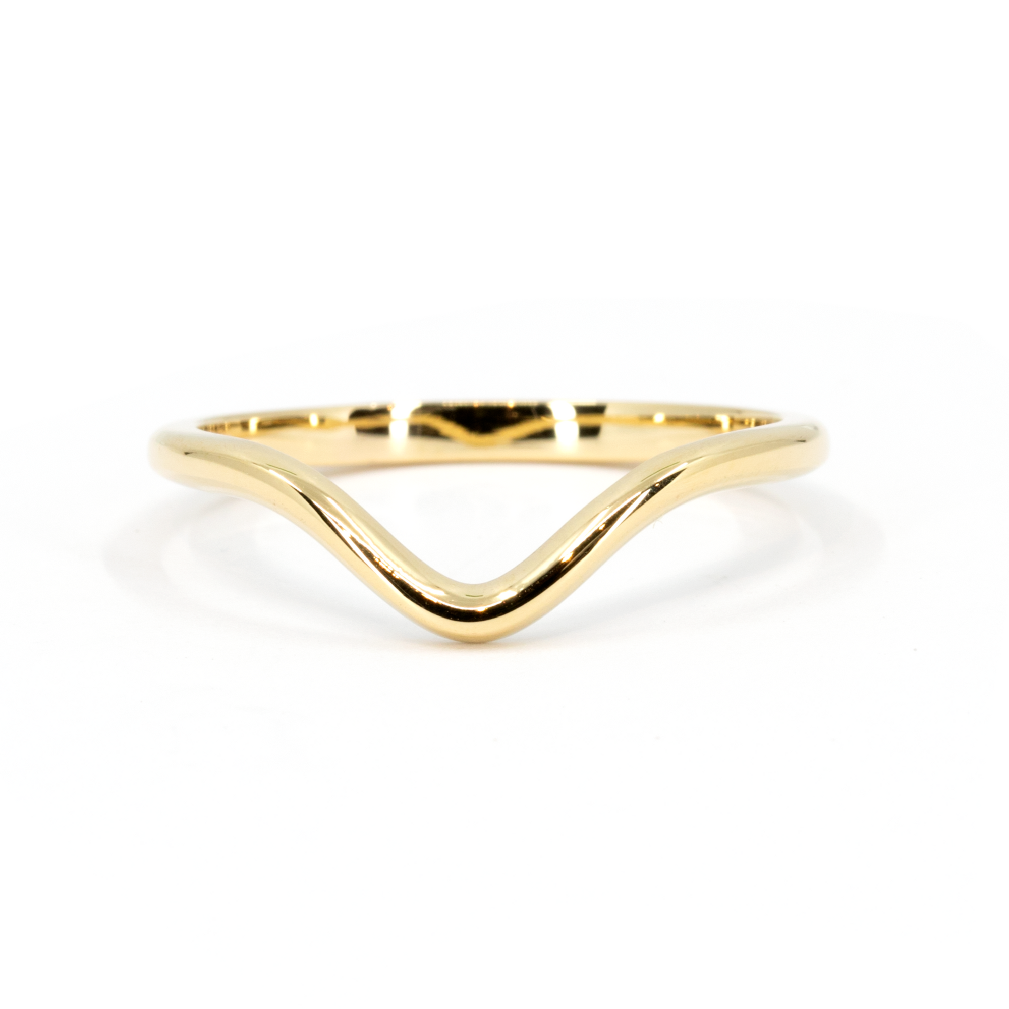 CUSTOM CURVED BAND | Yellow Gold Ring