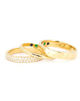 WEDDING BAND SET & DIAMOND | Yellow Gold