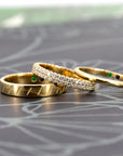 WEDDING BAND SET & DIAMOND | Yellow Gold