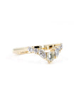 CURVED DIAMOND WEDDING BAND | Yellow Gold