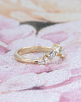 CURVED DIAMOND WEDDING BAND | Yellow Gold
