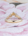 CURVED DIAMOND WEDDING BAND | Yellow Gold