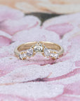 CURVED DIAMOND WEDDING BAND | Yellow Gold