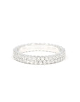 DOUBLE DIAMOND RAW BAND | White Gold