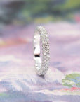 DOUBLE DIAMOND RAW BAND | White Gold