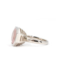 Bumble Pink Rose Quartz White Gold Ring