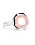 Bumble Pink Rose Quartz White Gold Ring
