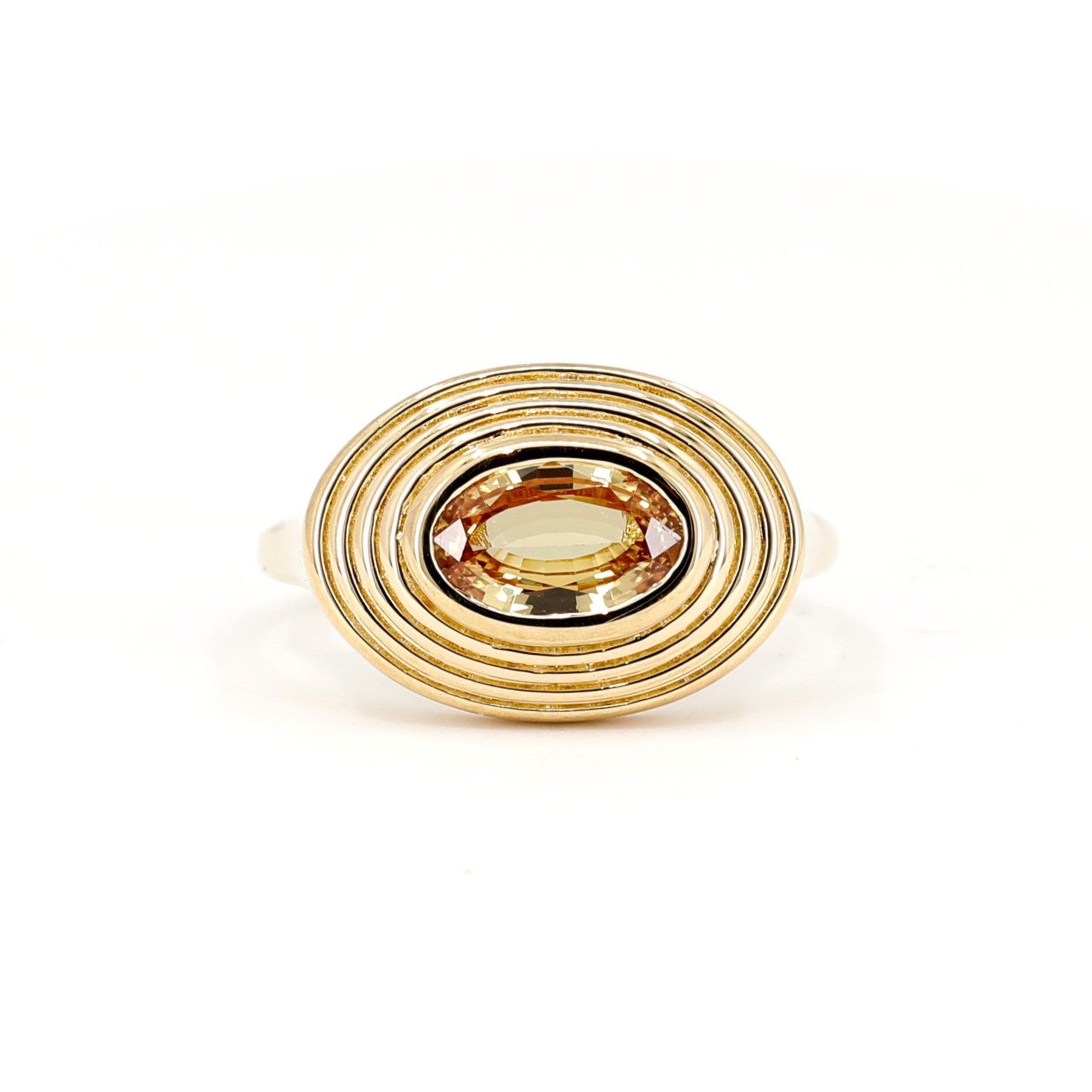 BEZEL SETTING GOLD SAPPHIRE | Yellow Gold Ring