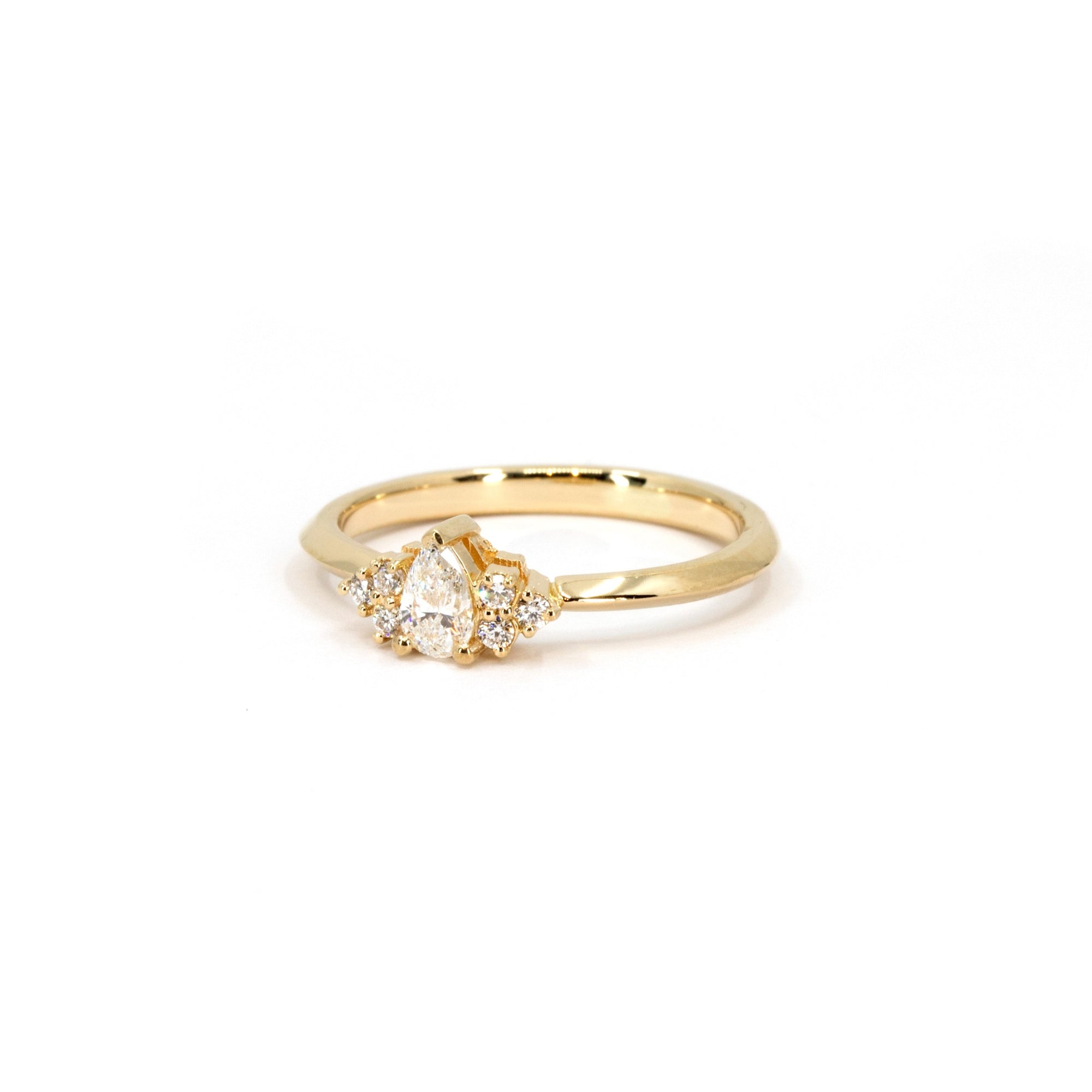 DESIR PEAR DIAMOND 0.20 ct | Yellow Gold Ring