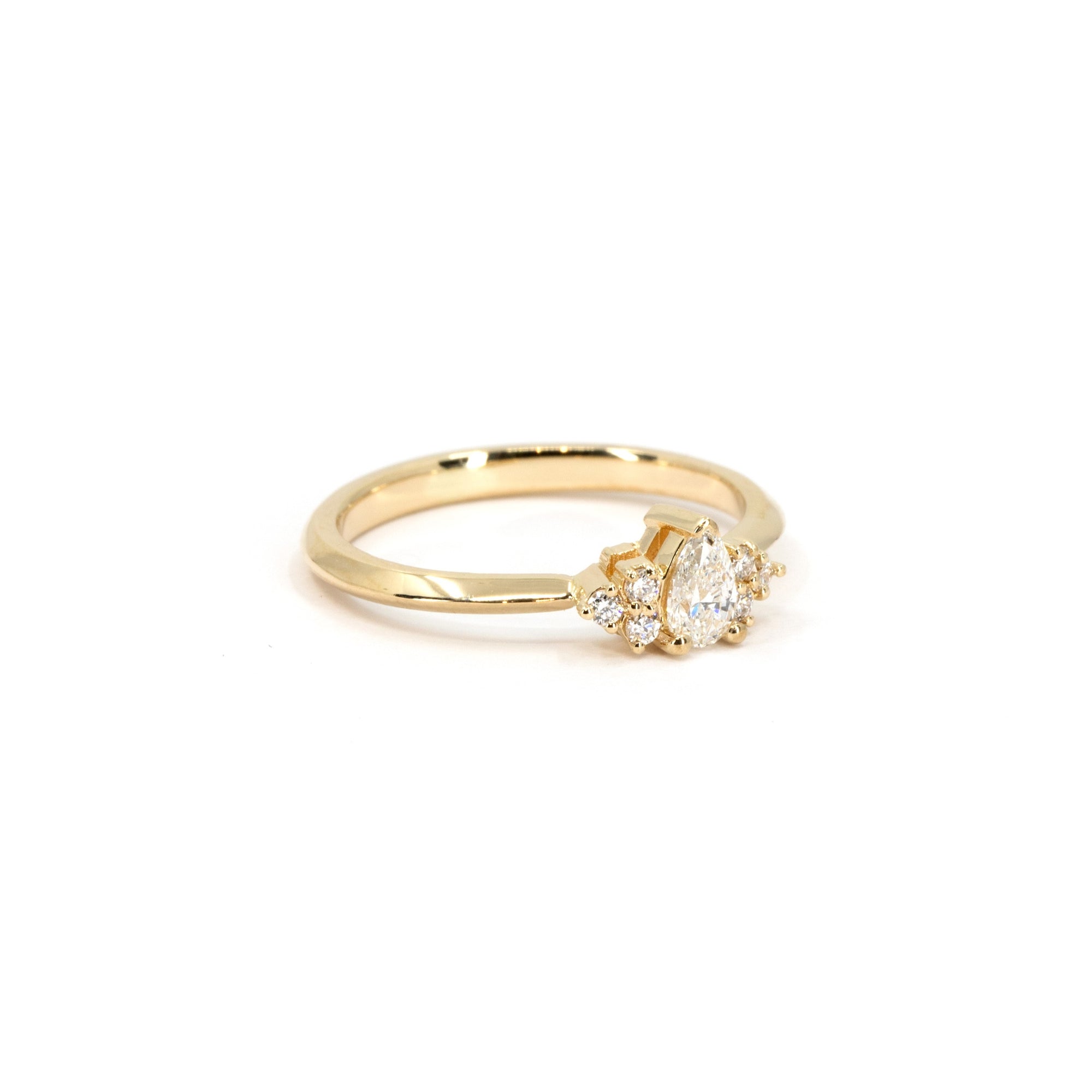 DESIR PEAR DIAMOND 0.20 ct | Yellow Gold Ring