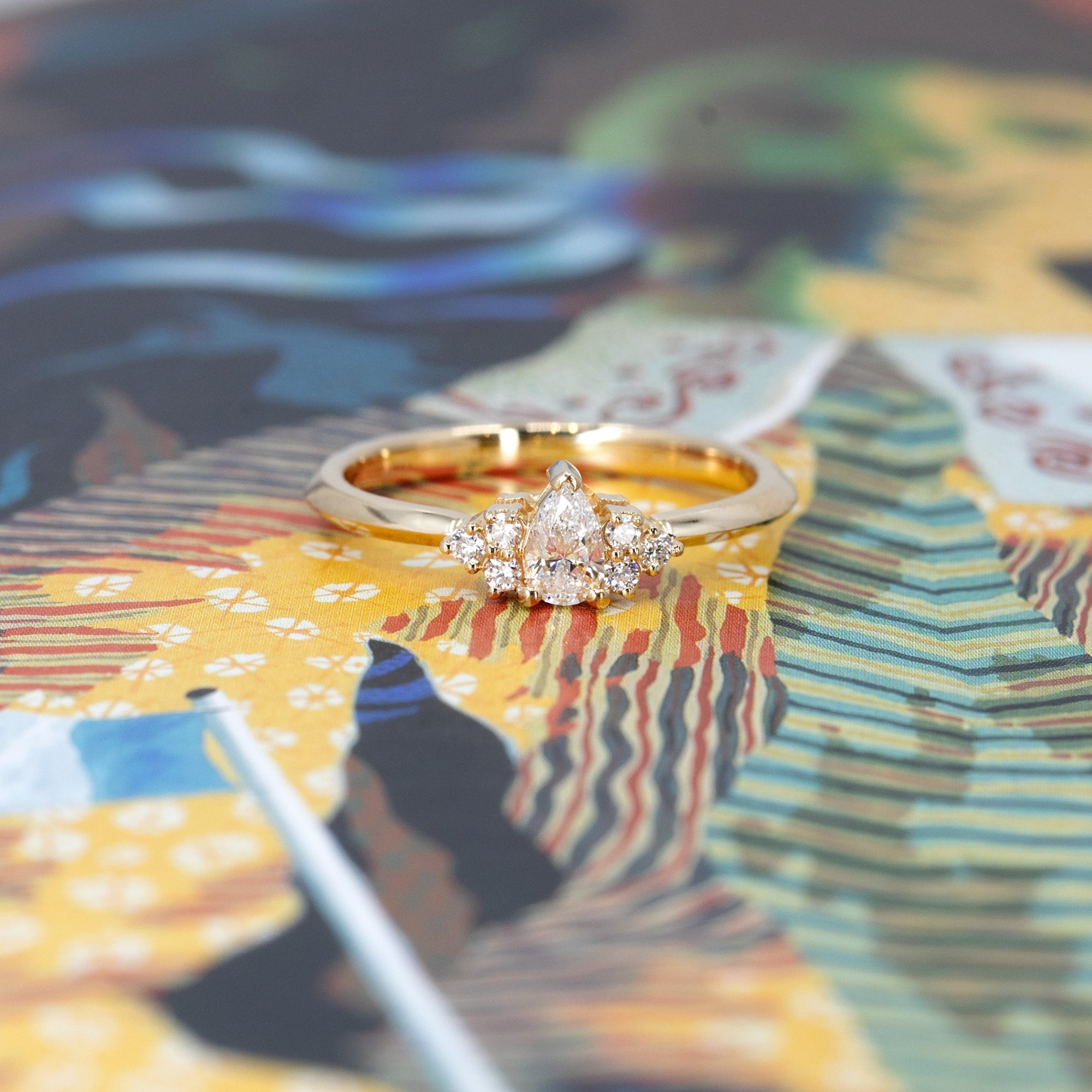 DESIR PEAR DIAMOND 0.20 ct | Yellow Gold Ring