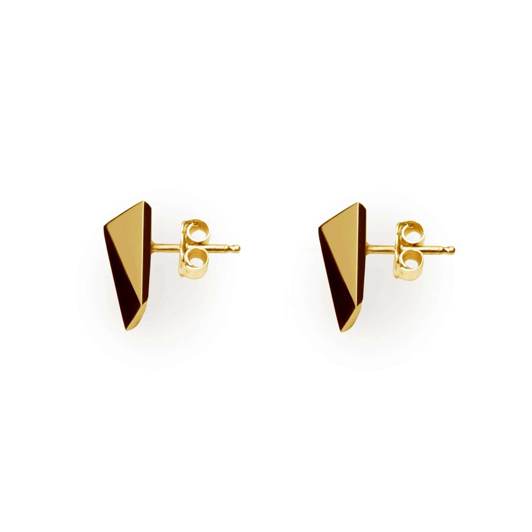 Stud earrings. Silver stud gold plated earrings. Elegant Small Stud