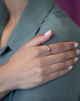 custom made color gemstone bridal ring bena jewelry montreal