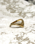 Bena Jewelry Ring Vermeil Gold Sharp Ring Montreal Little Italy Jeweler Canada Made Local Unisexe Minimalist Jewelry Designer