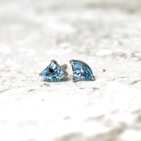 Swiss Blue Fancy Topaz Stud Earrings