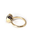 yellow gold amethyst big gemstone statement ring bena jewelry montreal