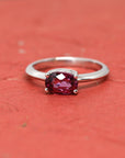 Natural garnet ring custom made engagement ring with natural ocor gemstone montreal made bena jewelry gemstone jewelry specialist montreal red garnet engagement rin made in montreal