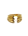 Vermeil gold open ring minimalist jewelry design Bena Jewelry Montreal Made in Canada Jeweler