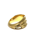 side view minimalist open ring vermeil gold silver yellow gold plated bena jewelry made in Montreal Canada