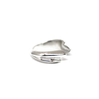 Silver Edgy Tidal Ring