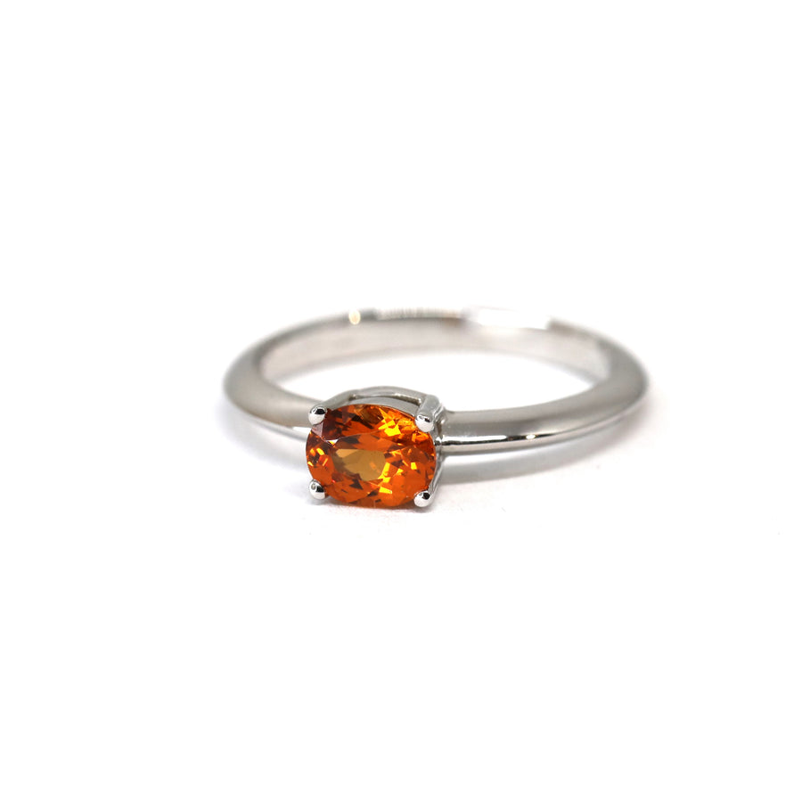 color orange gemstone minimalist engagement ring bena jewelry montreal fine jewelry custom made fine jewelry