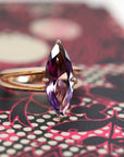 Violet Flame Amethyst Rose Gold Ring