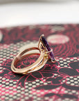 Violet Flame Amethyst Rose Gold Ring