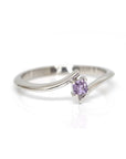 small sapphire purple pink natural gemstone engagement ring by bena jewelry designer