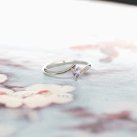 montreal bridal sapphire engagement ring made by custom bena jewelry designer