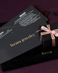 black jewelry box packaging fine bena jewelry montreal