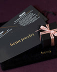 Bena Jewelry Box Packaging for Engagement Ring and Fine Color Gemstone Jewelry Design Handmade in Montreal Canada
