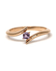rose gold square pink sapphire gemstone bridal ring bena jewelry designer montreal