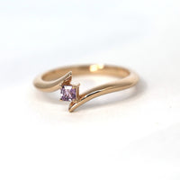 cutom made engagement bridal ring pink sapphire rose gold bena jewelry design