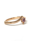 pink sapphire custom made ring rose gold bridal bena jewelry montreal