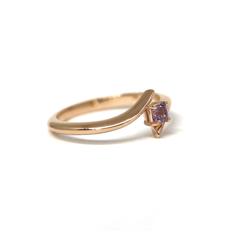 pink sapphire custom made ring rose gold bridal bena jewelry montreal